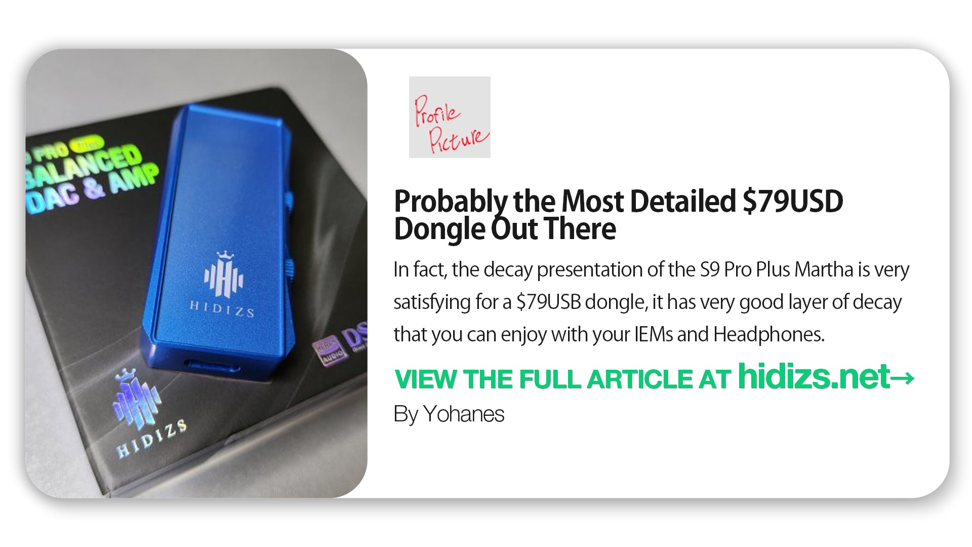 HIDIZS S9 Pro Plus Martha Review - Yohanes