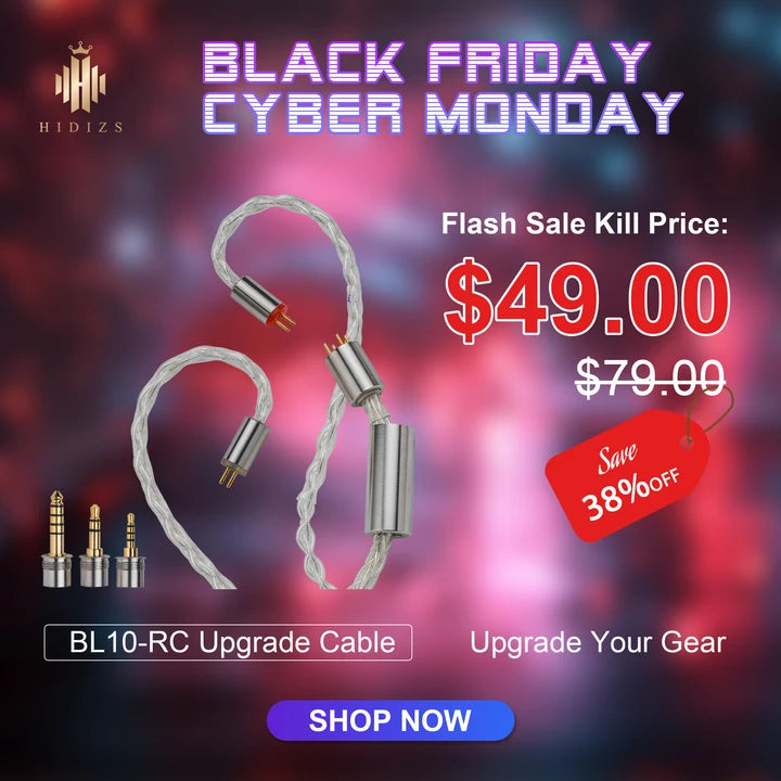 HIDIZS BL10-RC 6N Monocrystalline Silver Earphone Upgrade Cable