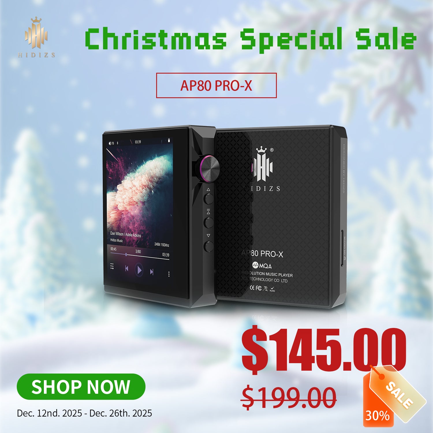 HIDIZS AP80 PRO-X Portable Balanced Lossless MQA Music Player