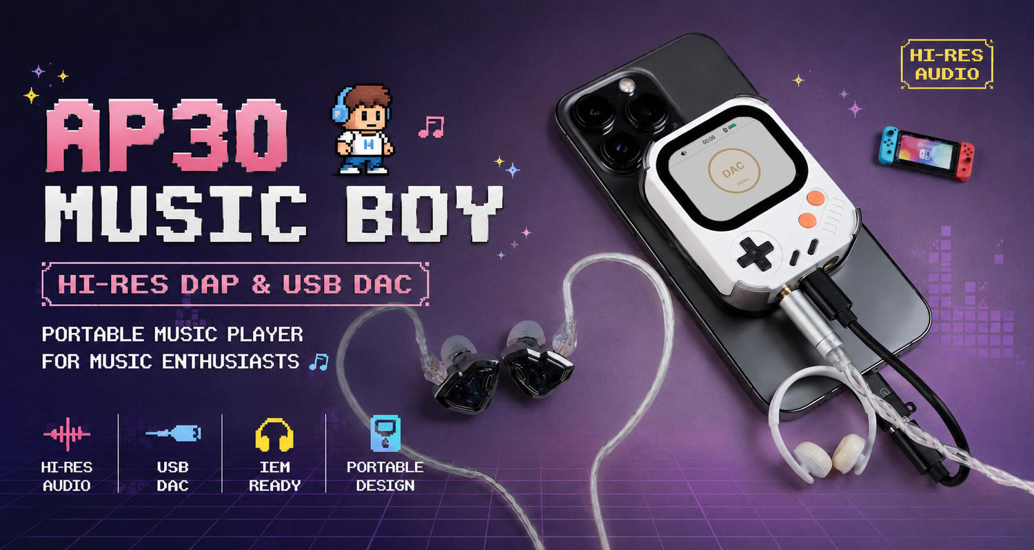 AP30 Music Boy Hi-Res DAP & USB DAC | Portable Music Player for IEMs
