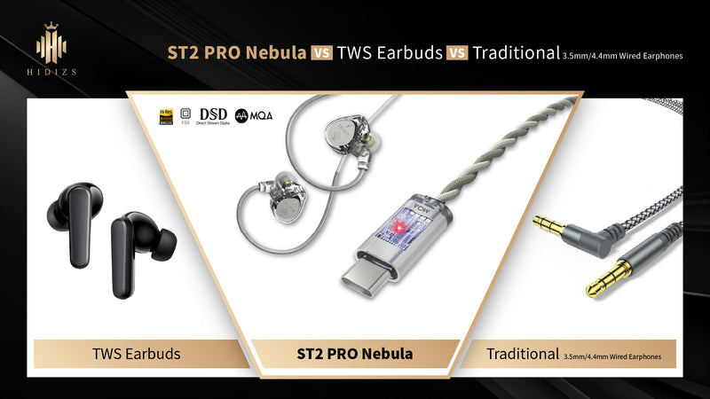 ST2 PRO Nebula VS TWS Earbuds VS Wired Earphones