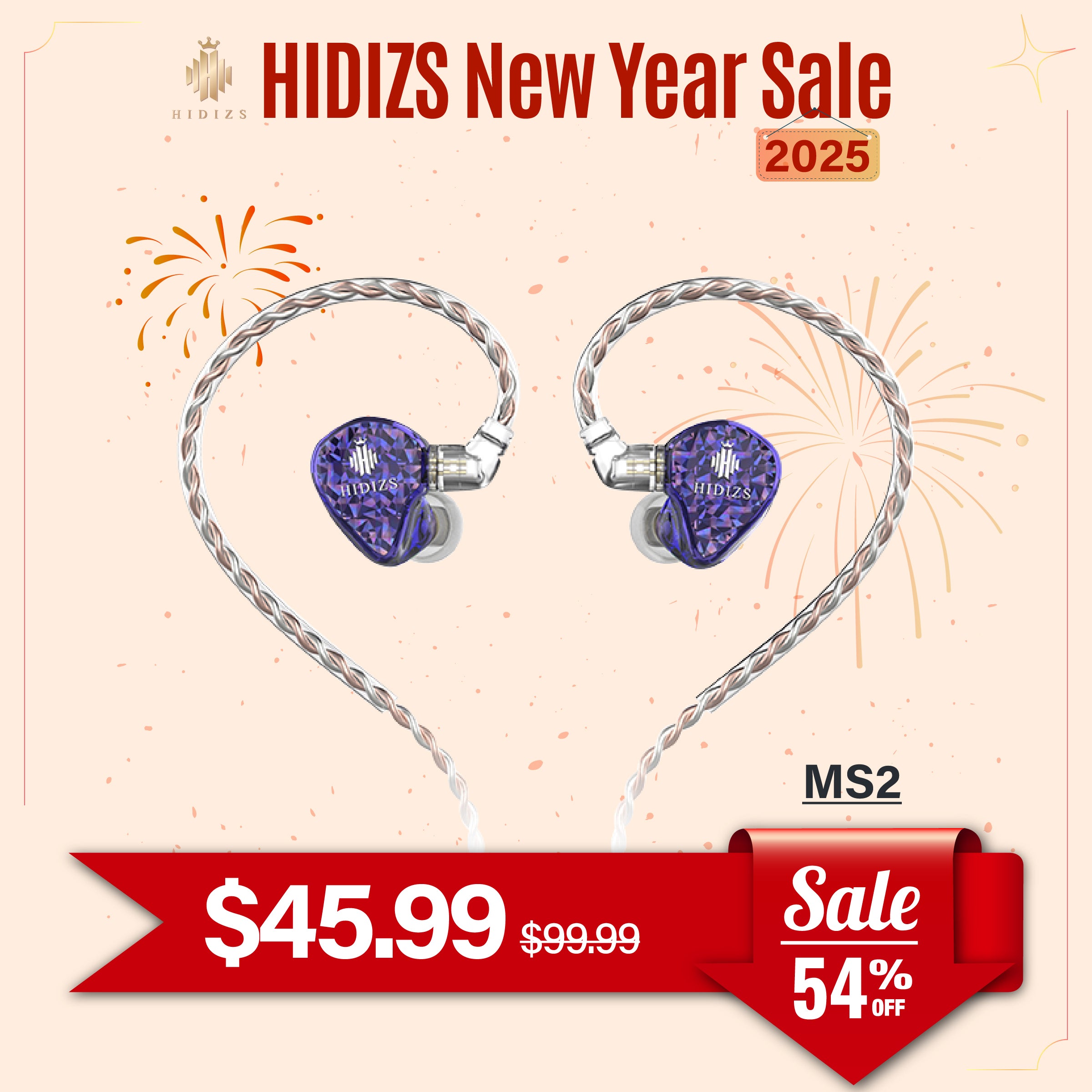 HIDIZS Mermaid MS2 Hybrid Dual Drivers HiFi Earphones